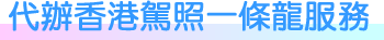 代辦香港駕照一條龍服務